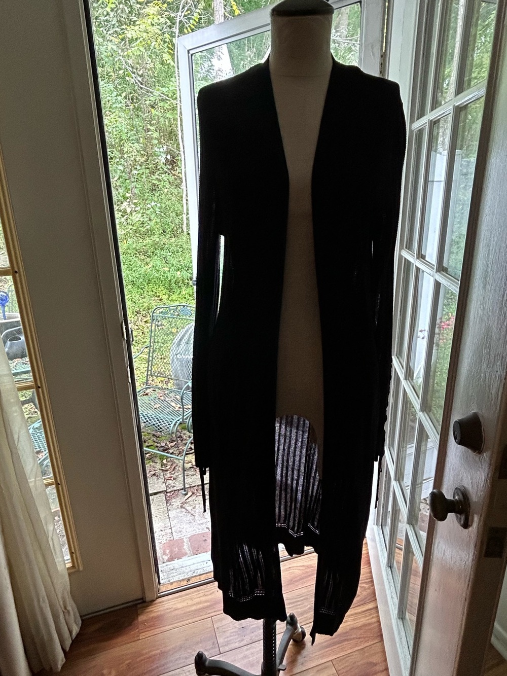 Love Scarlett Black Open-Front Duster Cardigan Sweater. LGE